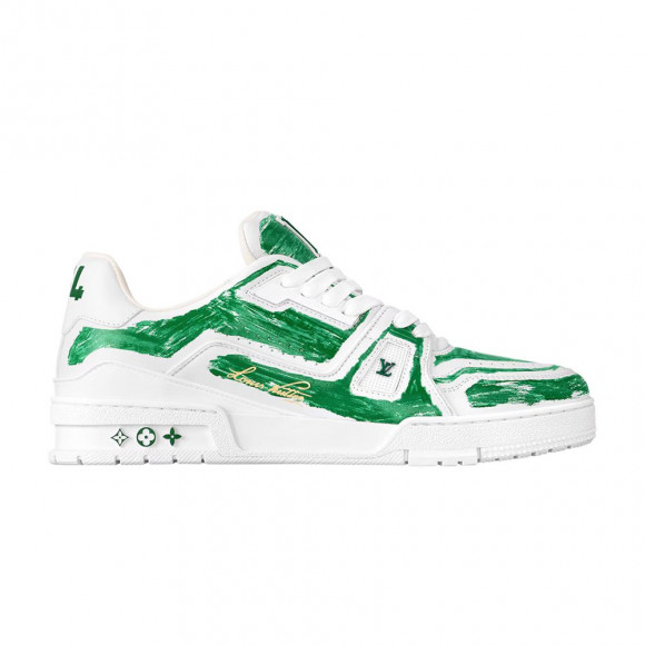 Louis Vuitton Trainer 'Colored-In Motif - Green' | Men's Size 9.5 - 1ABLX2