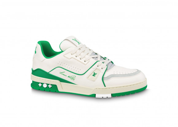 Louis Vuitton Trainer #54 Signature White Green - 1ABNIS