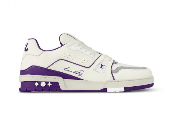 Louis Vuitton LV Trainer White Purple Script - 1ACHKY
