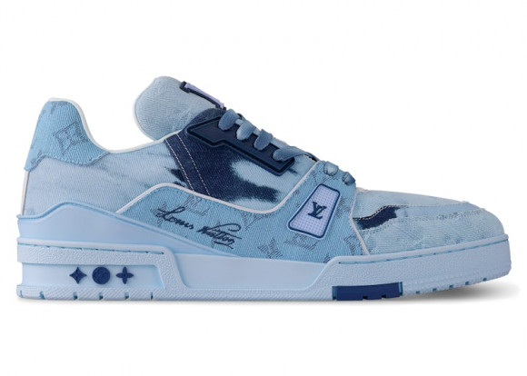Louis Vuitton LV Trainer Blue Bleached Monogram Denim - 1ACVN9