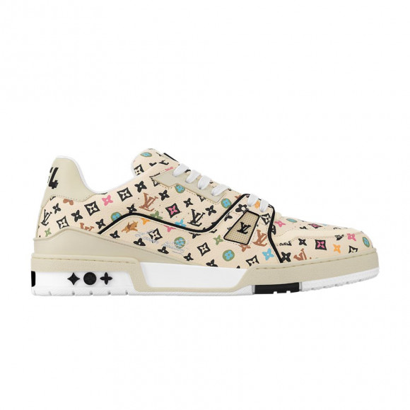 Louis Vuitton Tyler, the Creator x Louis Vuitton Trainer 'Beige Multi-Color Monogram' | Cream | Men's Size 7.5 - 1ACXBG