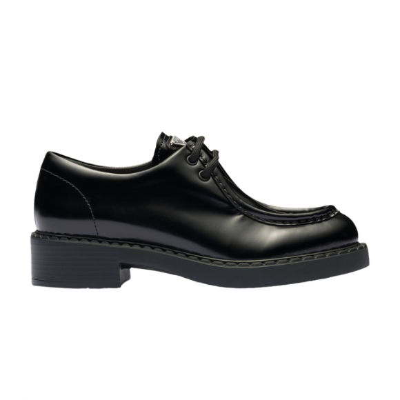 Prada Wmns Brushed Leather Lace-Up 'Black' - 1E249N-055-F0002