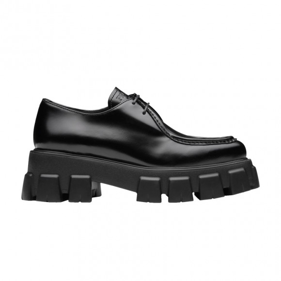 Prada Wmns Monolith Pointy Brushed Leather Lace Up 'Black' | Women's Size 6 - 1E719M-055-F0002