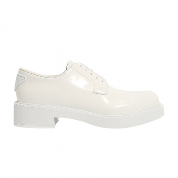 Prada Wmns Brushed Spazzolato Leather Derby 'White' | Women's Size 5 - 1E877M-055-F0009
