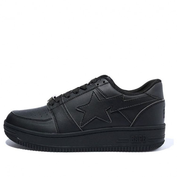 A BATHING APE Bape Sta Low M2 BLACK Fashion Skate Shoes 1F70-191-006BLK - 1F70-191-006BLK