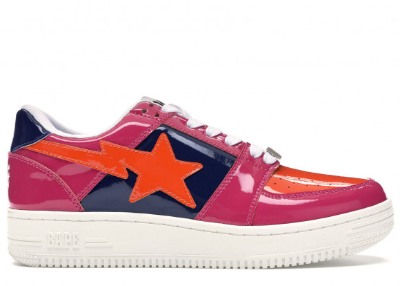 A Bathing Ape Bape Sta Low Color Block Pink Orange Navy - 1F80191001-PNK