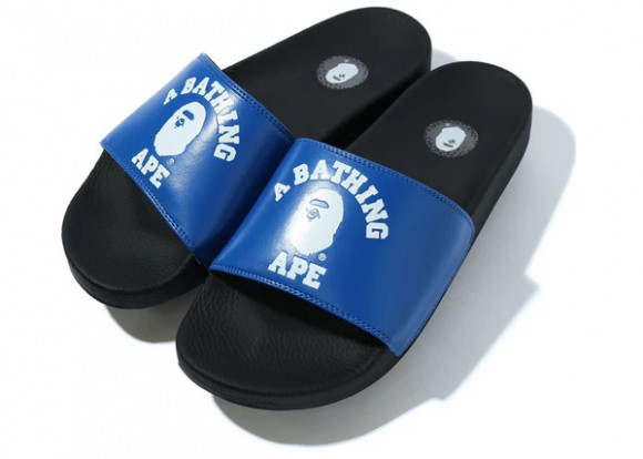 A Bathing Ape College Slide Sandals Blue (FW22) - 1G20-191-011/001FWG201011_BLU
