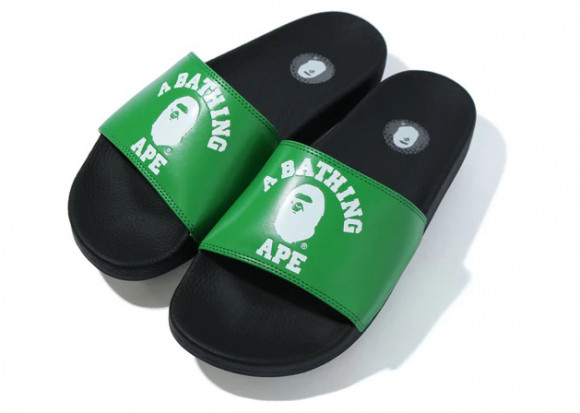 A Bathing Ape College Slide Sandals Green (FW22) - 1G20-191-011/001FWG201011_GRN