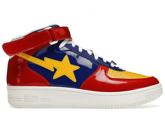 A Bathing Ape Bape Sta Mid Red Yellow Blue (2020) - 1G30191004-RED
