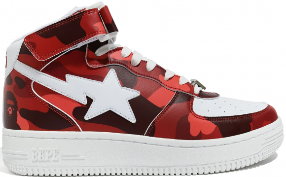 A Bathing Ape Bape Sta Mid Color Camo Red - 1G80191008-RED