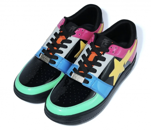 A Bathing Ape Bapesta Low Crazy Black - 1G80191012-BLK