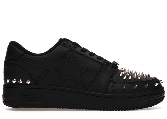 A Bathing Ape Bape Sta Low Black Gold Studded - 1G80191015-BLK
