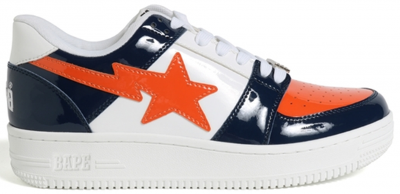 A Bathing Ape Bape Sta Low Navy White Orange (2019) - 1H30191002-NVY