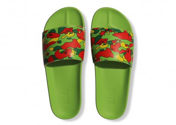 A Bathing Ape Hayn Slide Green Sta Camo - 1H73-191-917-GR