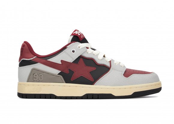 A Bathing Ape Bape SK8 Sta Vintage White Red - 1I20-291-020/1I20-191-021