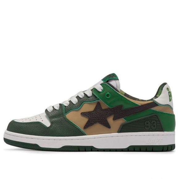 A Bathing Ape A BATHING APE Bape Sk8 Sta Marathon Running Shoes 1I30-191-006-GREEN - 1I30-191-006-GREEN
