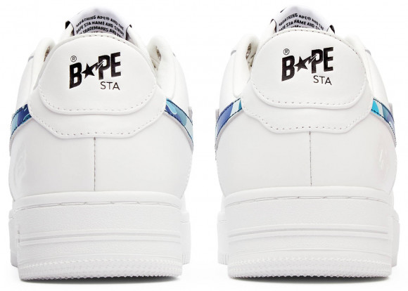 a bathing ape bape sta low white abc camo blue