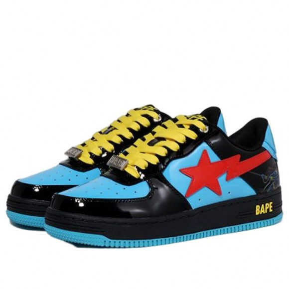 A BATHING APE Sta X Marvel BLUE/BLACK Fashion Skate Shoes 1I73-191-907 - 1I73-191-907