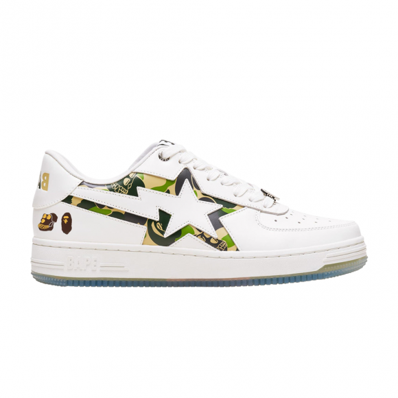 Bored Ape Yacht Club x Wmns Bapesta 2 'White Green Camo' - 1J73291925-GRN