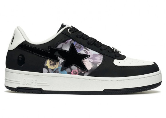A Bathing Ape Bape Sta #2 Black Multi Roses - 1K80191302-BLK/1K80-191-302