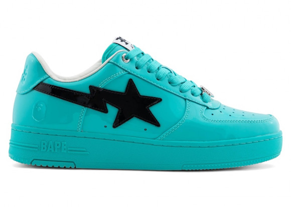 A Bathing Ape Bape Sta #1 Turquoise Blue Black Patent Leather