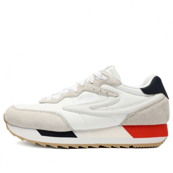 FILA Modulus Low Top Running Shoes White/Red/Grey White/Red/Gray Athletic Shoes 1RM01578D_077 - 1RM01578D_077