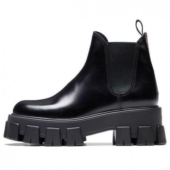 (WMNS) PRADA Monolith Brushed Leather Chelsea Boots 'Black' 1T725L_B4L_F0002_F_A055 - 1T725L_B4L_F0002_F_A055