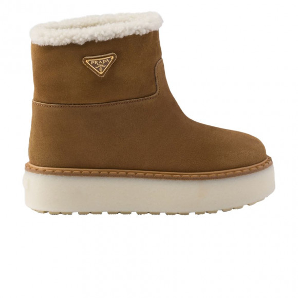 Prada Wmns Suede Booties 'Cinnamon' | Brown | Women's Size 4 - 1T729N-X0O-F0401