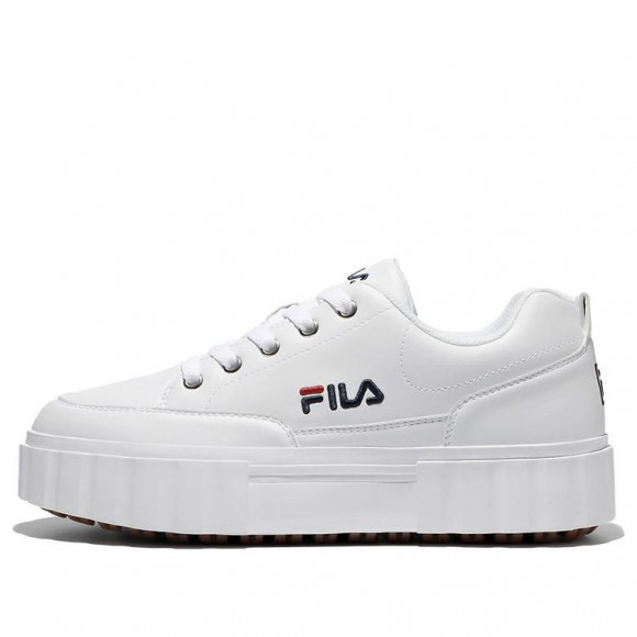 FILA Low Top Thick Sole Skate Shoes Unisex White Korean Version - 1TM01563E_100