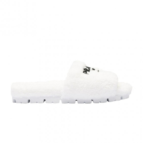 Prada Wmns Terry Cloth Slide 'Embroidered Logo - White' | Women's Size 3 - 1XX602-H39-F0964