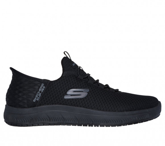 Skechers Uomo Slip-ins Work: Summits - Colsin Sneaker in Nero, Taglia 39.5 Wide - 200205