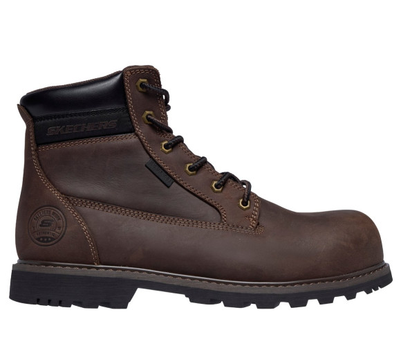 Skechers Men's Work Waterproof: Longrider Boots in Brown - 200372EC