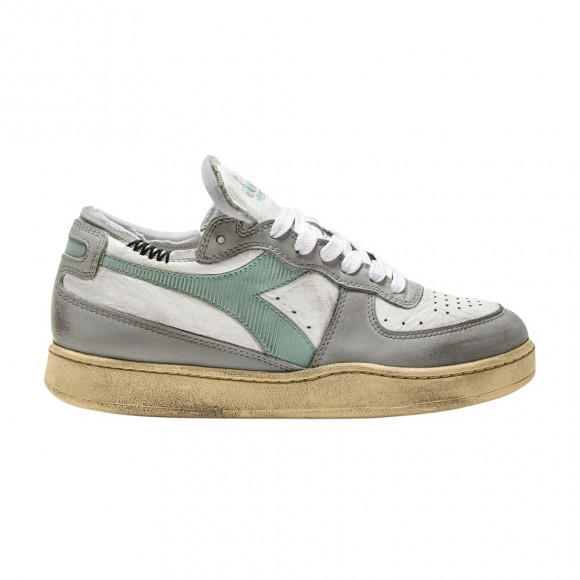 Diadora Mi Basket Row Cut 'Aluminum Mint' | White | Men's Size 7.5 - 201-176282-C0341