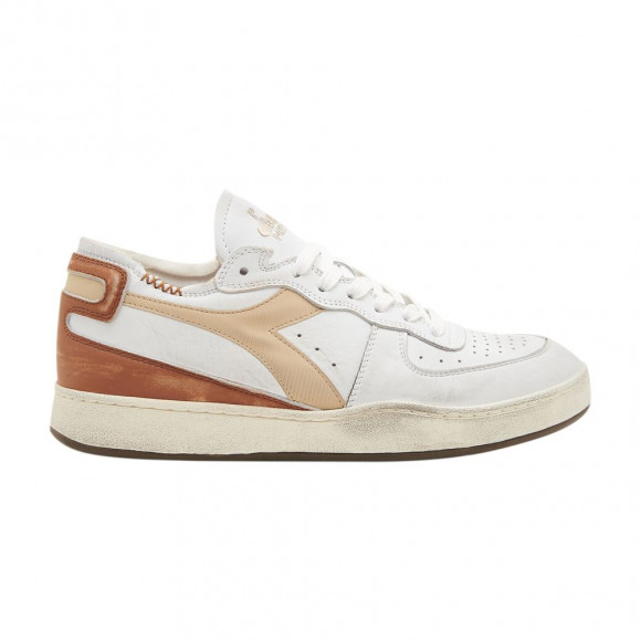 Diadora Mi Basket Row Cut 'White Beige' | Men's Size 5 - 201-176282-C1354