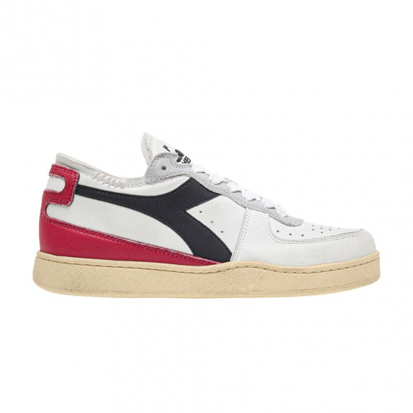 Diadora Mi Basket Row Cut 'White Garnet Black' | Men's Size 7 - 201-176282-C9595