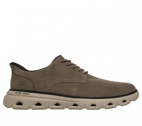 Skechers Men's Slip-ins Relaxed Fit: Glide-Step Cavern - Harley Shoes in Dark Taupe - 205927