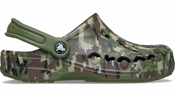Crocs | Unisex | Baya Seasonal Printed | Clogs | Army Green / Multi | - 206230-3TC