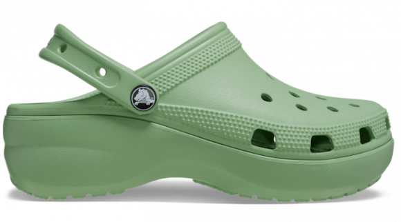 Crocs Classic Platform Klompen Damen Fair Green - 206750-374