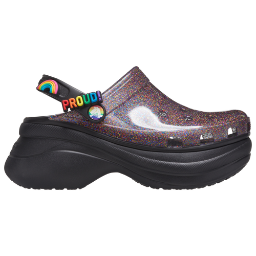 Crocs Pride Glitter Bae Clog Women's Outdoor Sandals Black / Black