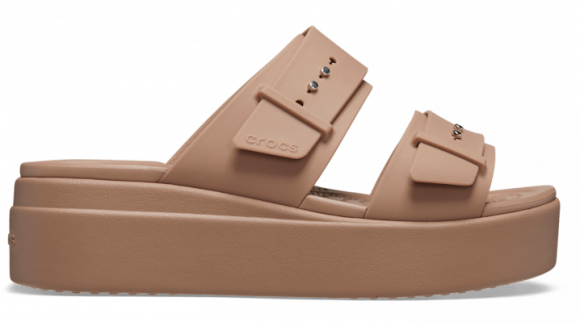Crocs | Women | Brooklyn Buckle | Sandals | Latte | - 207431-2Q9