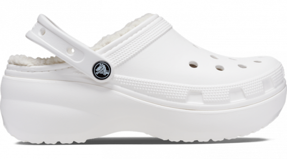 Crocs Classic Platform Lined Clogs Women White