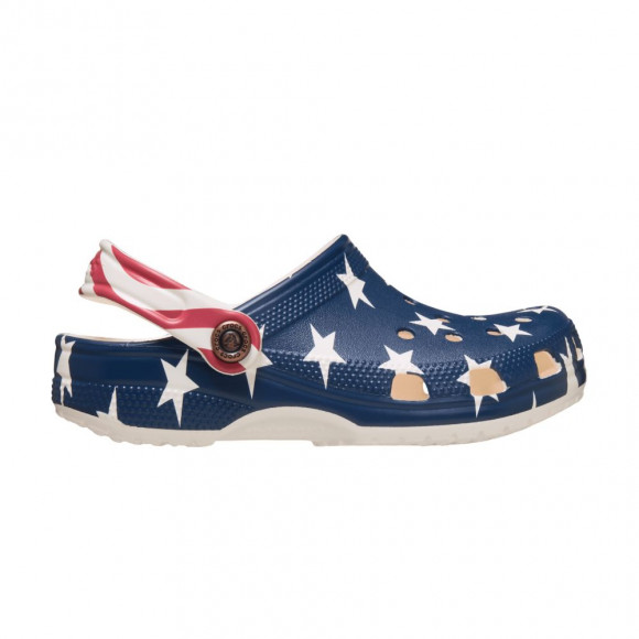 Crocs Classic American Flag Clog GS 'Chalk Multi' | White | Kid's Size 6 - 208839-0PZ