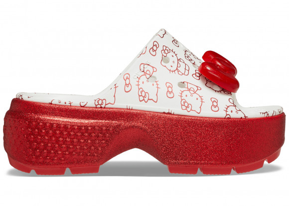Crocs Stomp Slide Hello Kitty 50th Anniversary Red Glitter - 209815-100