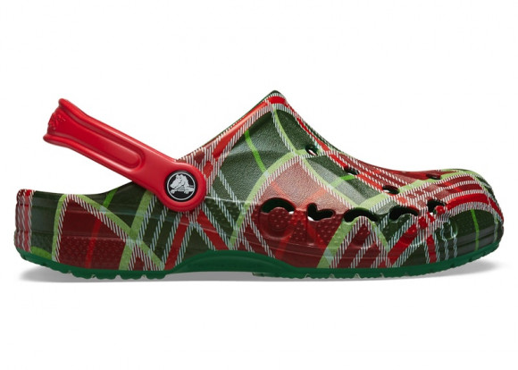 Crocs Baya Clog Holiday Plaid Kelly Green - 210752-310