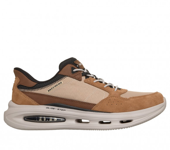 Skechers Uomo Slip-ins Relaxed Fit: Sloan - Remming Sneaker in Ocra/Marrone, Taglia 41.5 - 211324