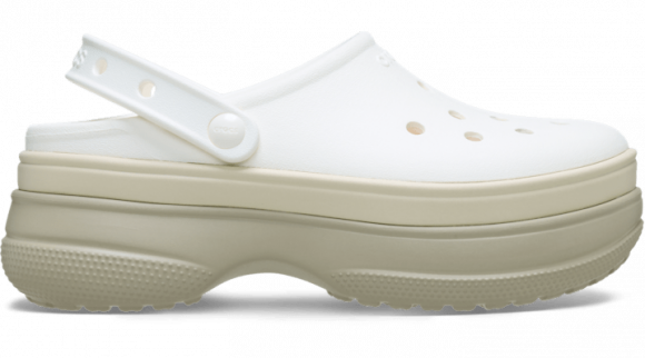 Crocs unisex Classic Stacked Clogs Chalk - 211355-0WV