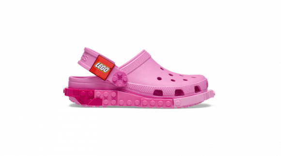 Crocs Classic|Clog|Lego Unisex Flip-Flops and Sandals - Pink - Size 3 - Plastic/Polycarbonate - 211874-6SW