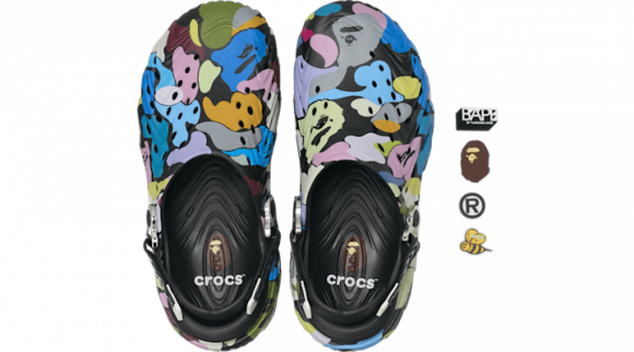 Crocs BAPE® x Echo II Klompen Unisex Black - 212493-001
