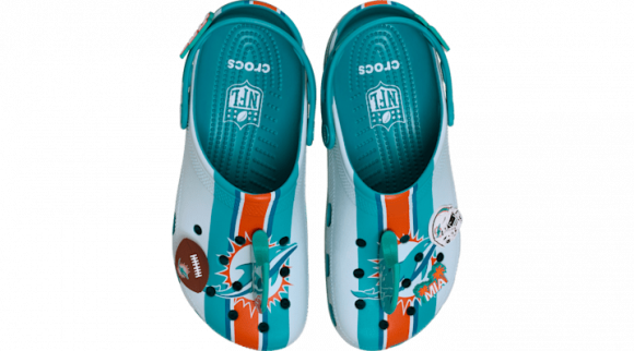 Crocs NFL x Classic Clog 'Miami Dolphins' | Teal | Men's Size 8 - 212734-90H