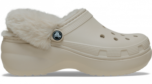 Crocs | Women | Classic Platform Fuzz Lined | Clogs | Frappé | - 212854-2MC